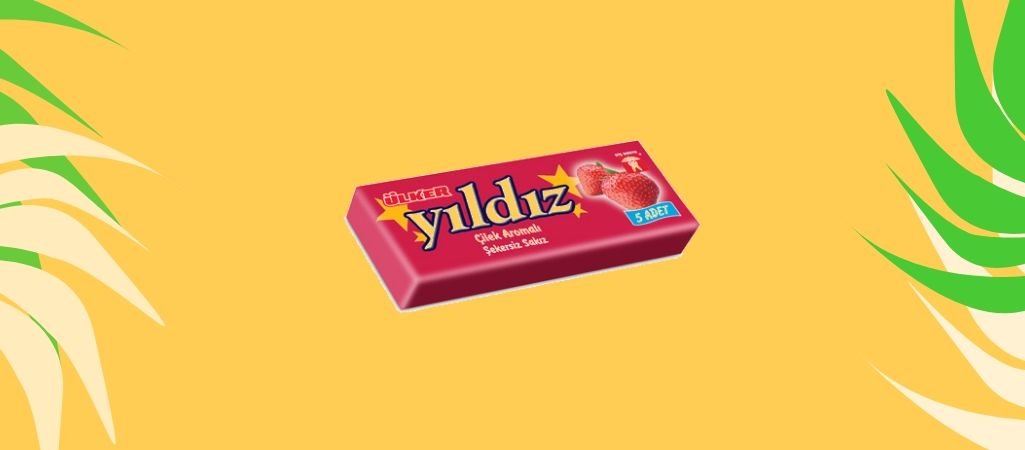 Ülker Yıldız Çilek Aromalı Tatlandırıcılı Sakız