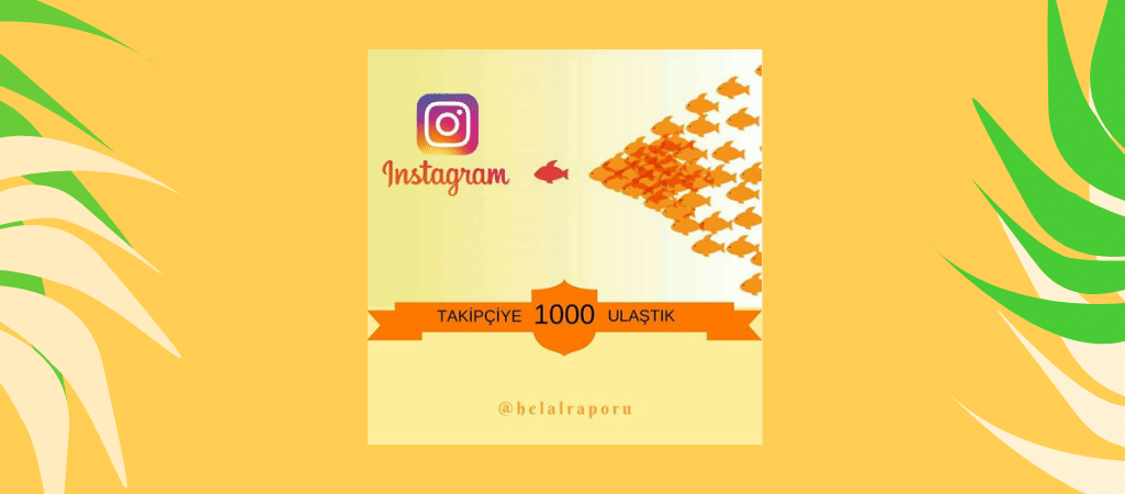 Instagram 1000 takipçi için teşekkür ederiz 😊