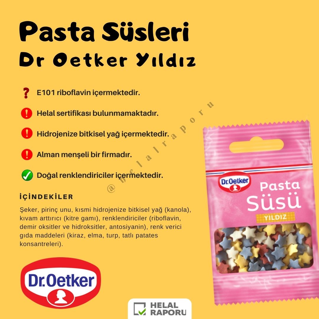 Dr Oetker Pasta Süsleri Süsleme Glazürü HelalRaporu