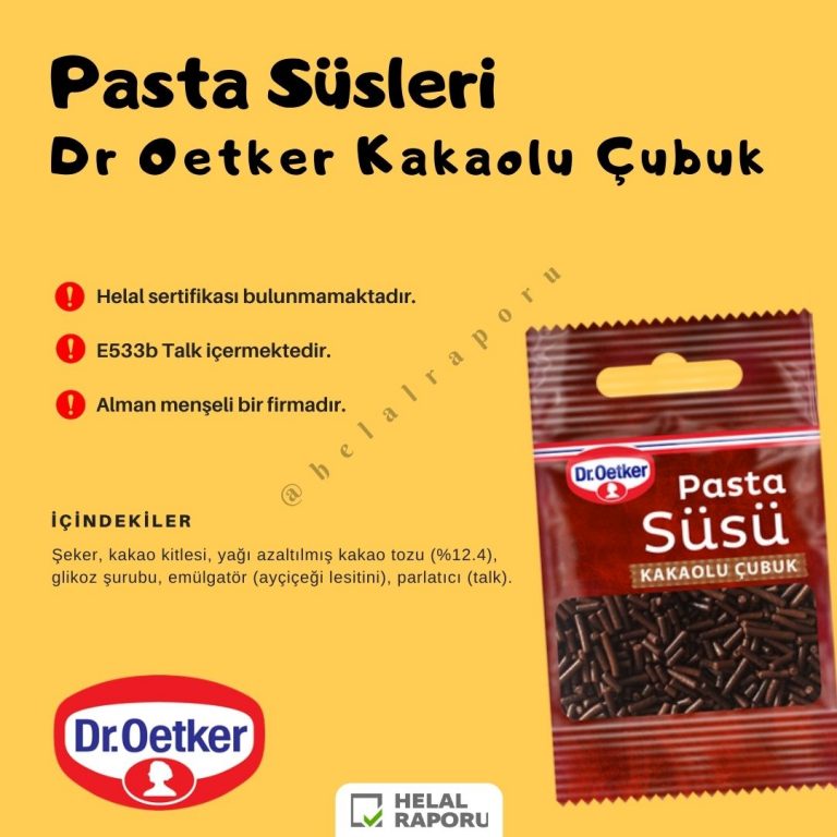 Dr Oetker Pasta Süsleri Süsleme Glazürü HelalRaporu