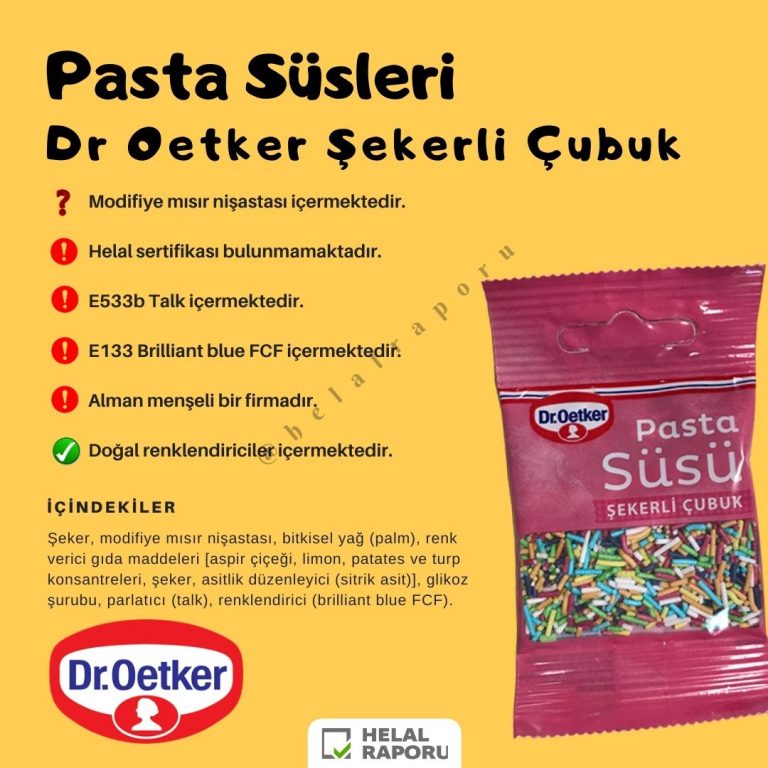 Dr Oetker Pasta Süsleri Süsleme Glazürü HelalRaporu